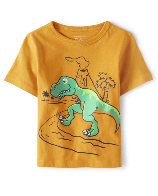 Camiseta con gráfico Dino Volcano para bebés y niños pequeños