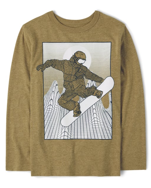 T-shirt graphique de planche à neige pour garçon