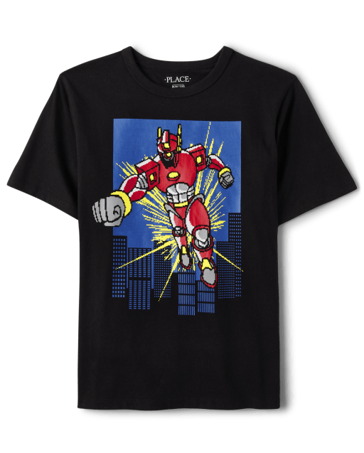 T-shirt graphique robot pour garçon