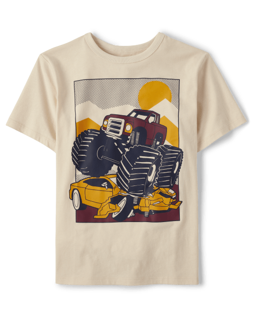 T-shirt graphique Monster Truck pour garçon