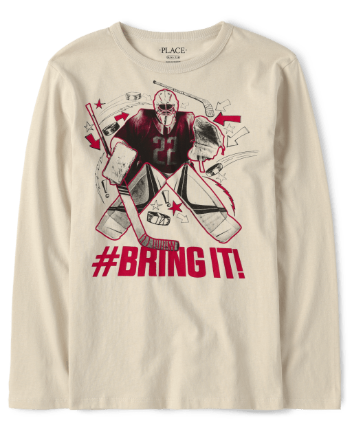 T-shirt graphique de hockey pour garçons