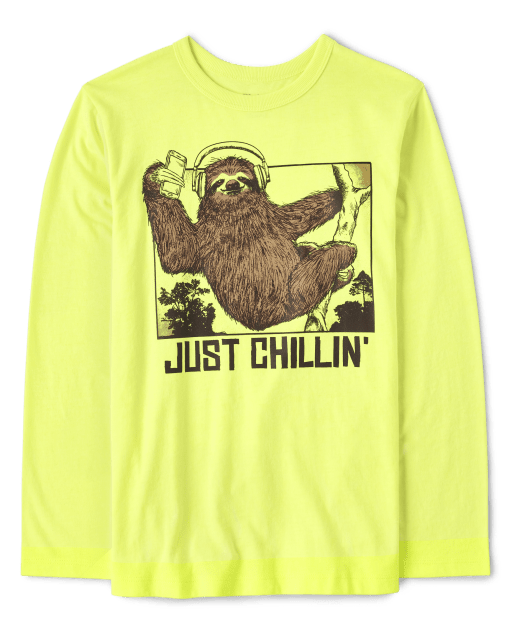 T-shirt graphique paresseux pour garçon