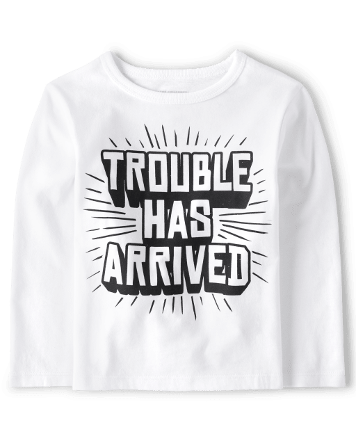 Baby And Toddler Boys Trouble Graphic Tee