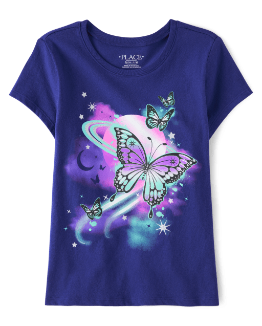 Girls Butterfly Graphic Tee