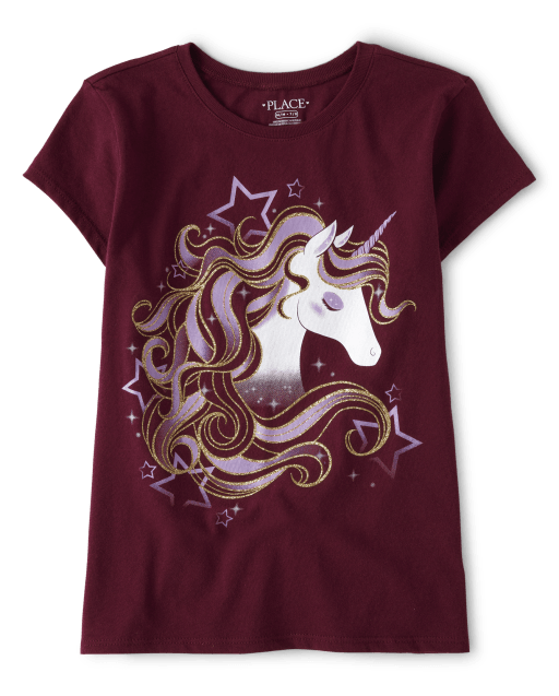 Girls Unicorn Graphic Tee