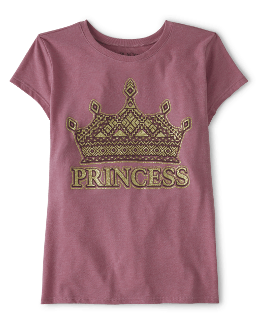 Camiseta con gráfico de princesa para niña