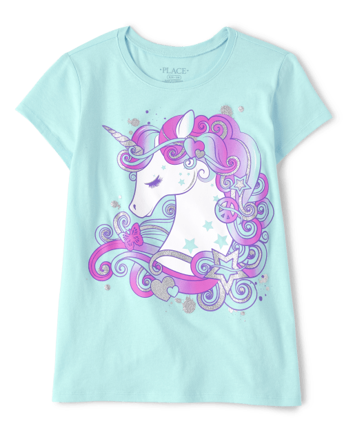T-shirt graphique licorne pour fille