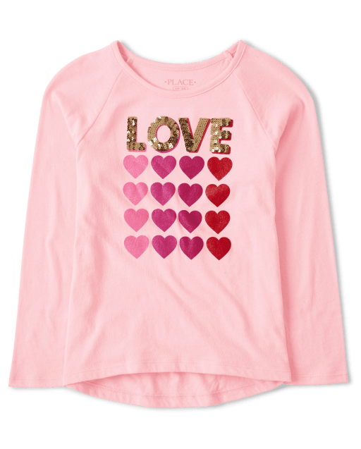 Girl's Valentine's Day High Low Top