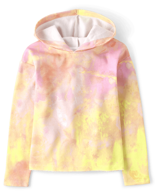 Girls Tie Dye Fleece Hoodie