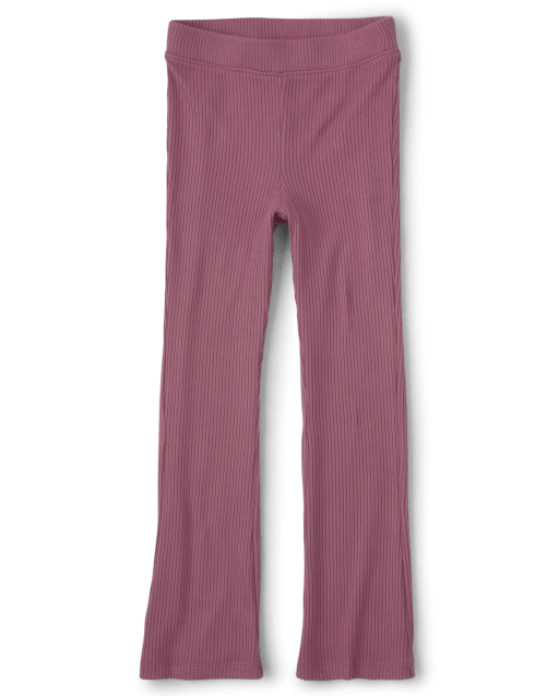 Girls Ribbed Flare Pants