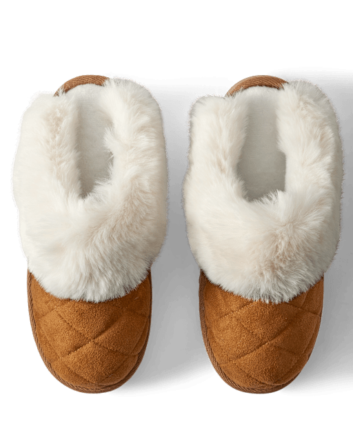Womens Quilted Slide Slippers