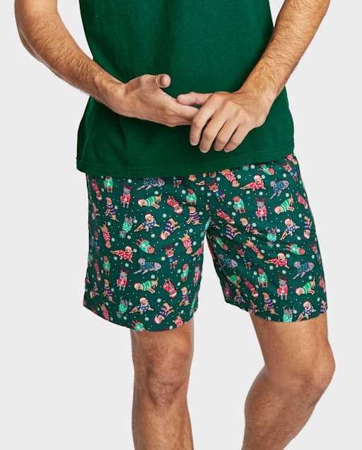 Mens Flannel Pajama Shorts