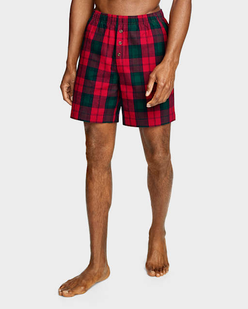 Mens Flannel Pajama Shorts