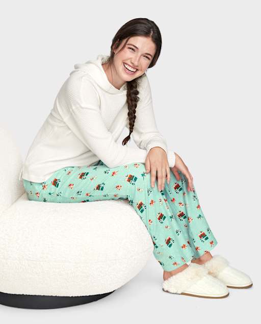 Womens Print Flannel Pajama Pants