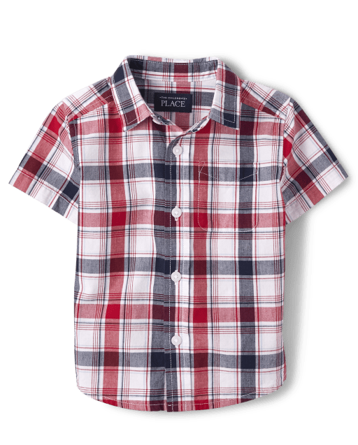 Baby And Toddler Boys Dad And Me Plaid Poplin Button Up Shirt