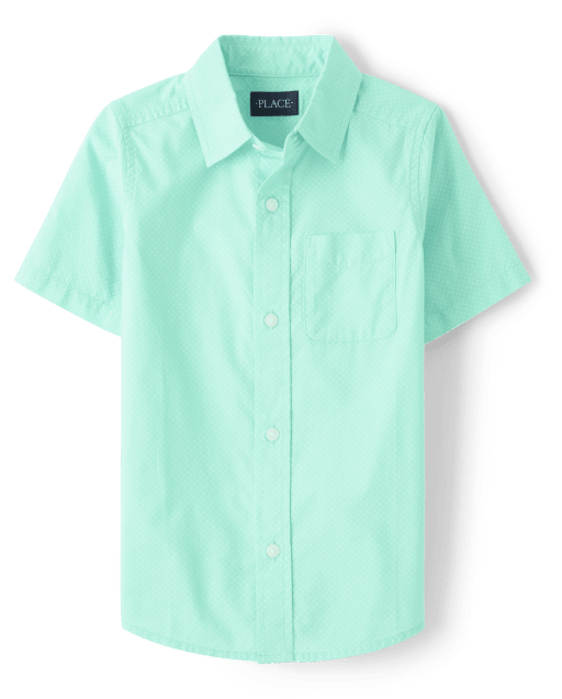 Boys Poplin Button Shirt