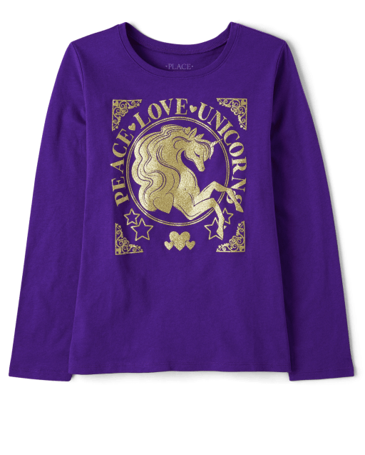 Girls Unicorn Graphic Tee