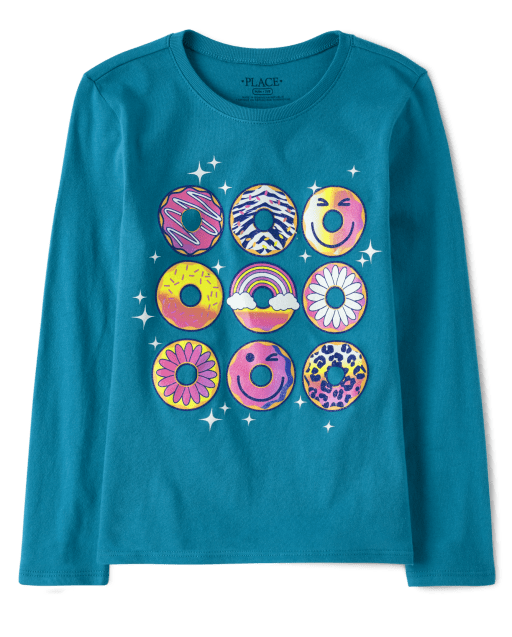 T-shirt graphique icônes pour filles