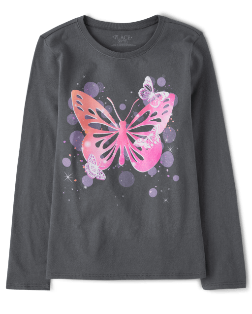 Girls Butterfly Graphic Tee