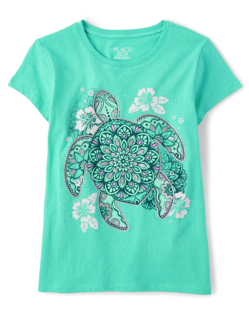 Girls Turtle Graphic Tee