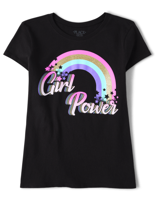 Camiseta con gráfico Girl Power para niñas