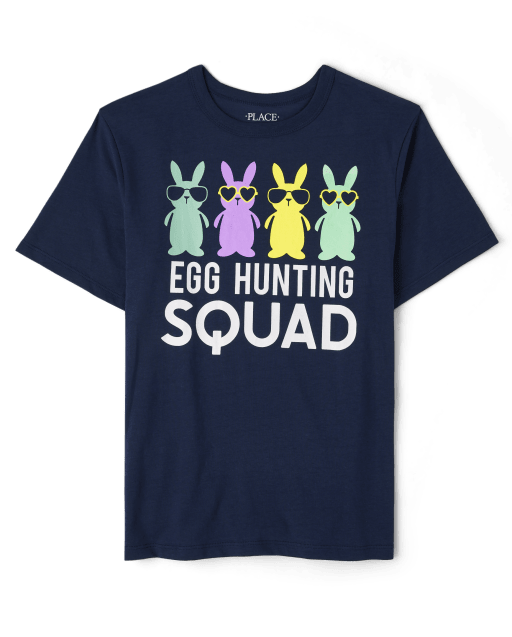 Boys Matching Family Egg Hunting Squad Graphic Tee