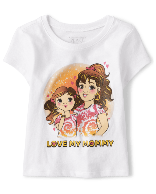Baby And Toddler Girls Love Mommy Graphic Tee