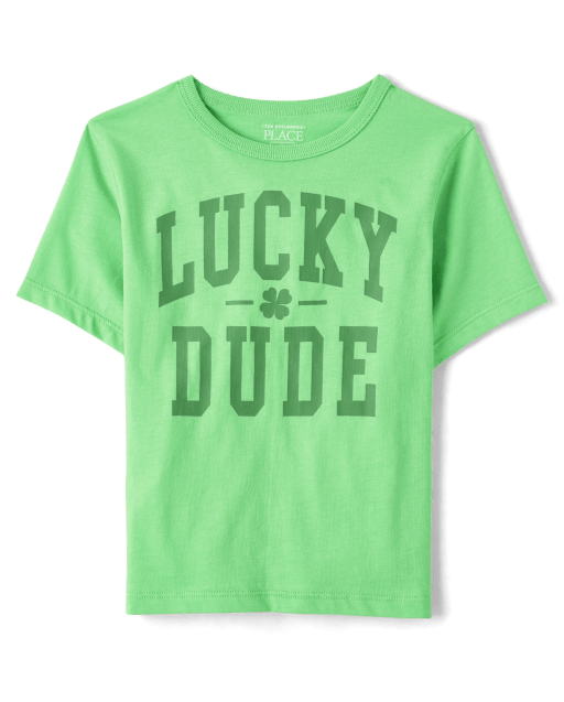 Camiseta con gráfico Lucky Dude de la familia a juego para bebés y niños pequeños