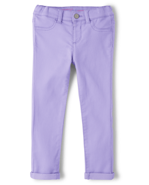 Baby And Toddler Girls Roll Cuff Jeggings