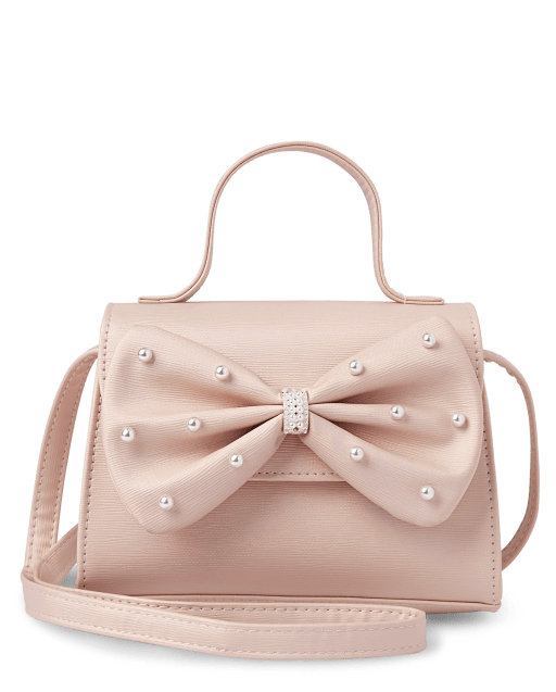 Girls Pearl Bow Bag