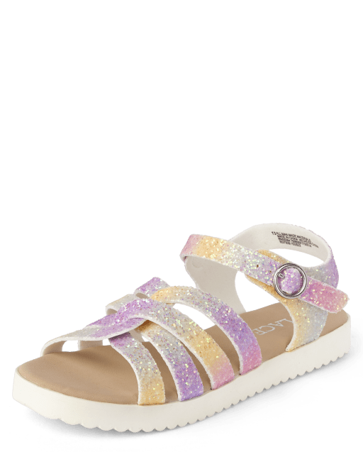 Girls Ombre Glitter Sandals