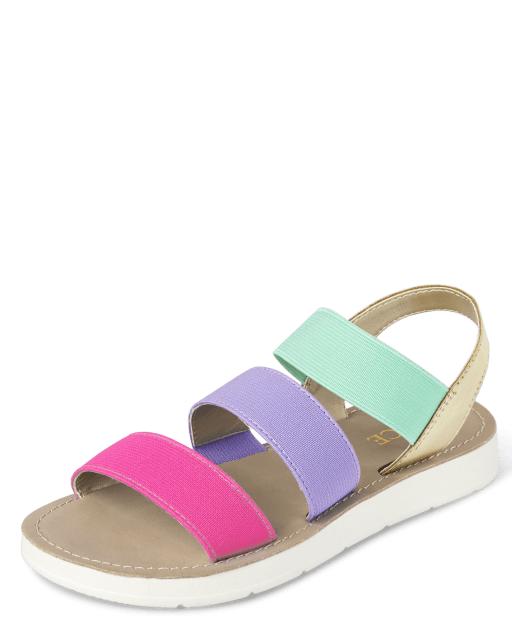 Sandalias color block para niña