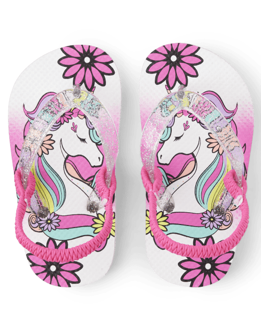 Toddler Girls Unicorn Flip Flops