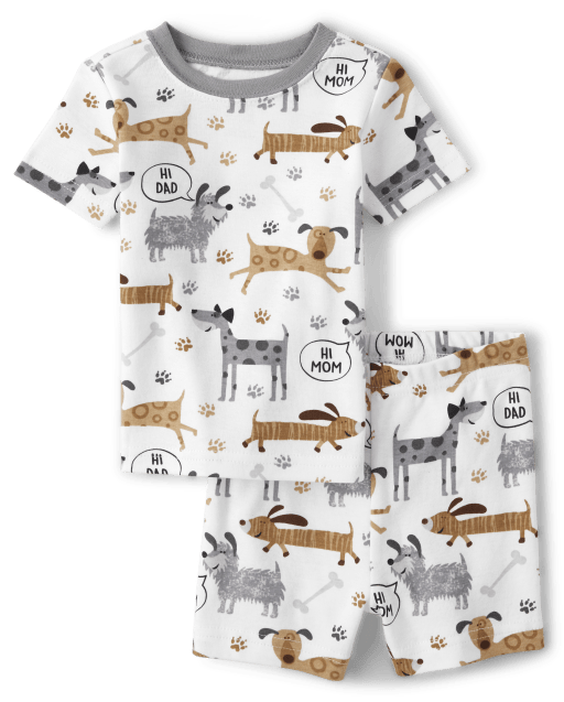 Baby And Toddler Dog Snug Fit Cotton Pajamas