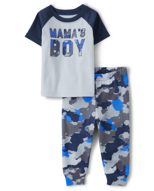 Baby And Toddler Boys Mama's Boy Snug Fit Cotton Pajamas