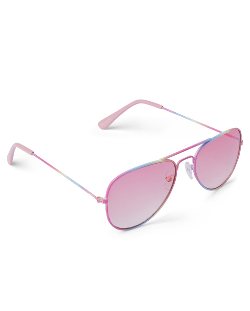 Girls Rainbow Aviator Sunglasses