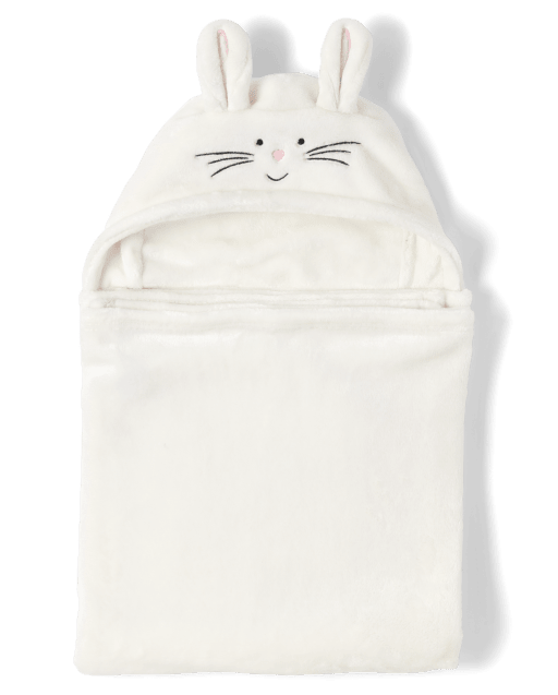 Unisex Baby Bunny Cozy Hooded Blanket