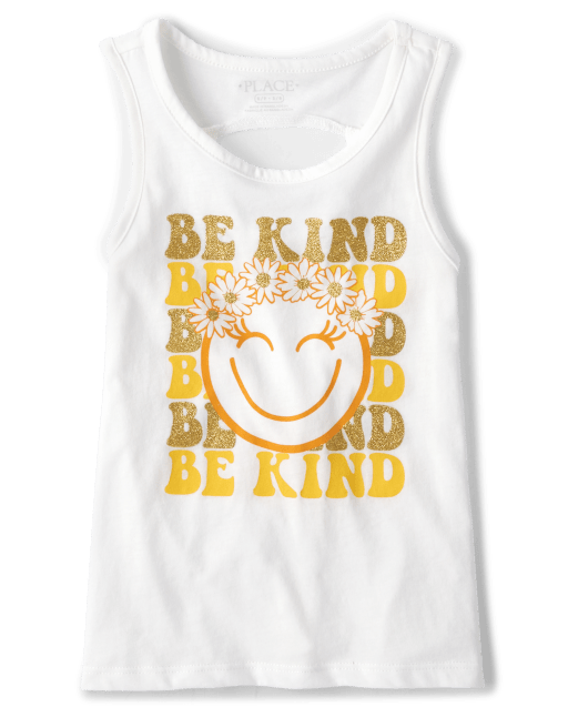 Girls Graphic Cut Out Tank Top