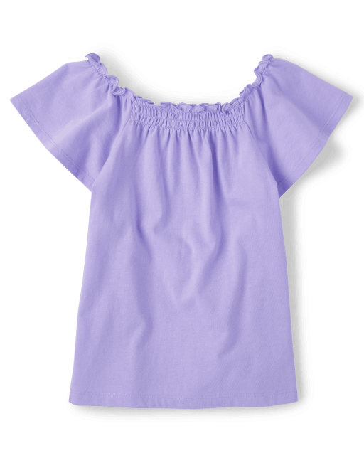 Top fruncido para niñas