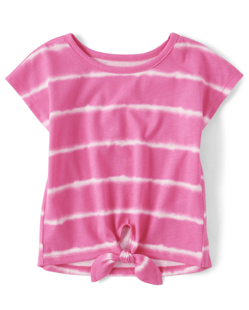 Baby And Toddler Girls Print Tie Front Top