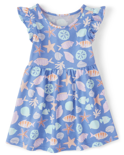 Baby And Toddler Girls Fish Babydoll Dress