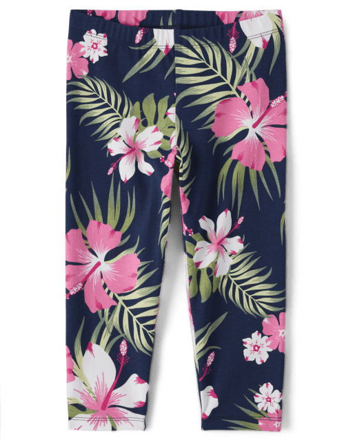 Girls Print Capri Leggings