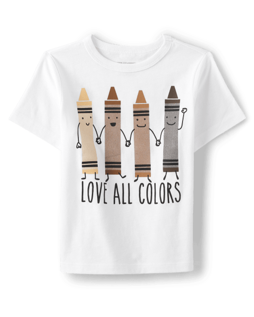 Baby And Toddler Boys Love All Colors Graphic Tee