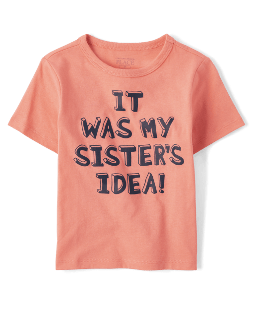 Baby And Toddler Boys Sisters Idea Graphic Tee