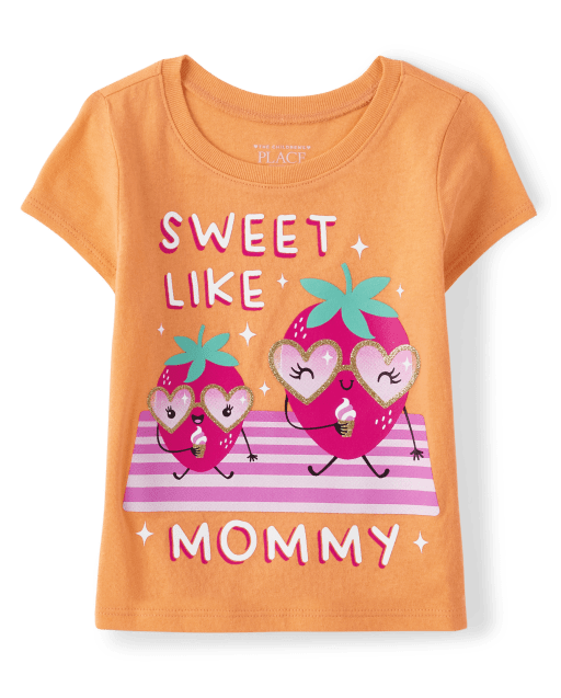 Baby And Toddler Girls Sweet Like Mommy Graphic Tee
