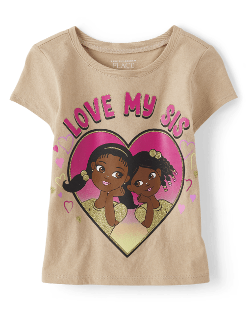 Baby And Toddler Girls Love My Sis Graphic Tee