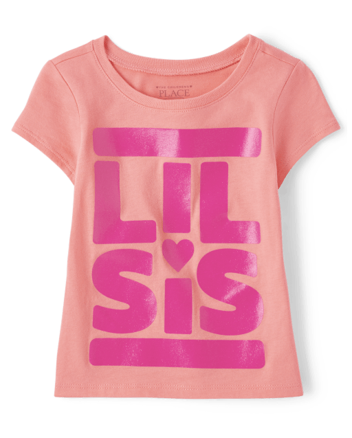 Baby And Toddler Girls Lil Sis Graphic Tee