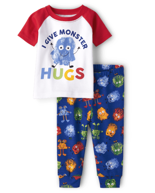 Unisex Baby And Toddler Monster Hugs Snug Fit Cotton Pajamas