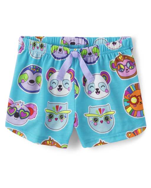Girls Animal Pajama Shorts