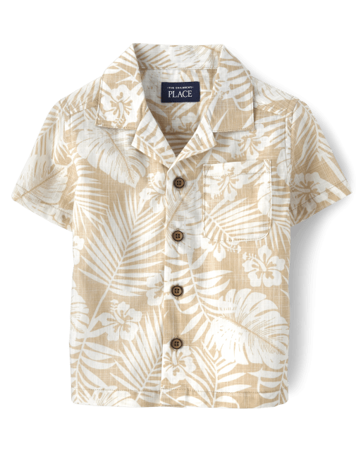 Baby And Toddler Boys Matching Family Tropical Button Down Shirt